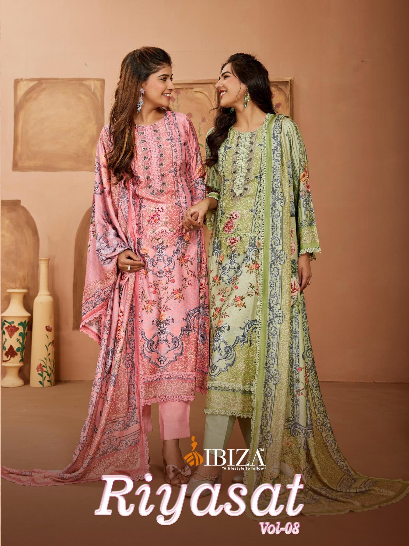 riyasat vol 8 by ibiza untailored muslin salwar kameez 