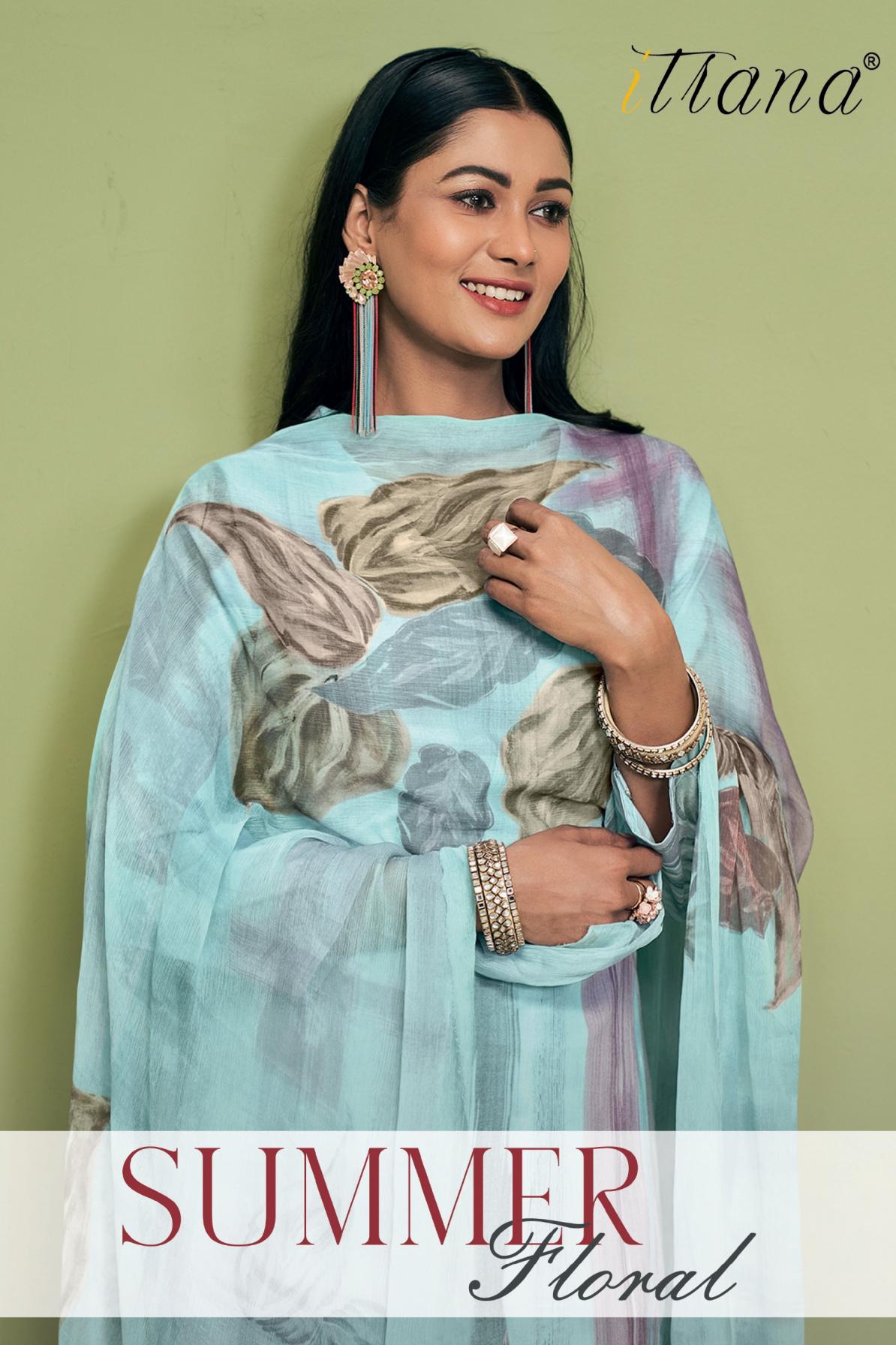 sahiba presents summer floral casual unstitch floral dress for women 