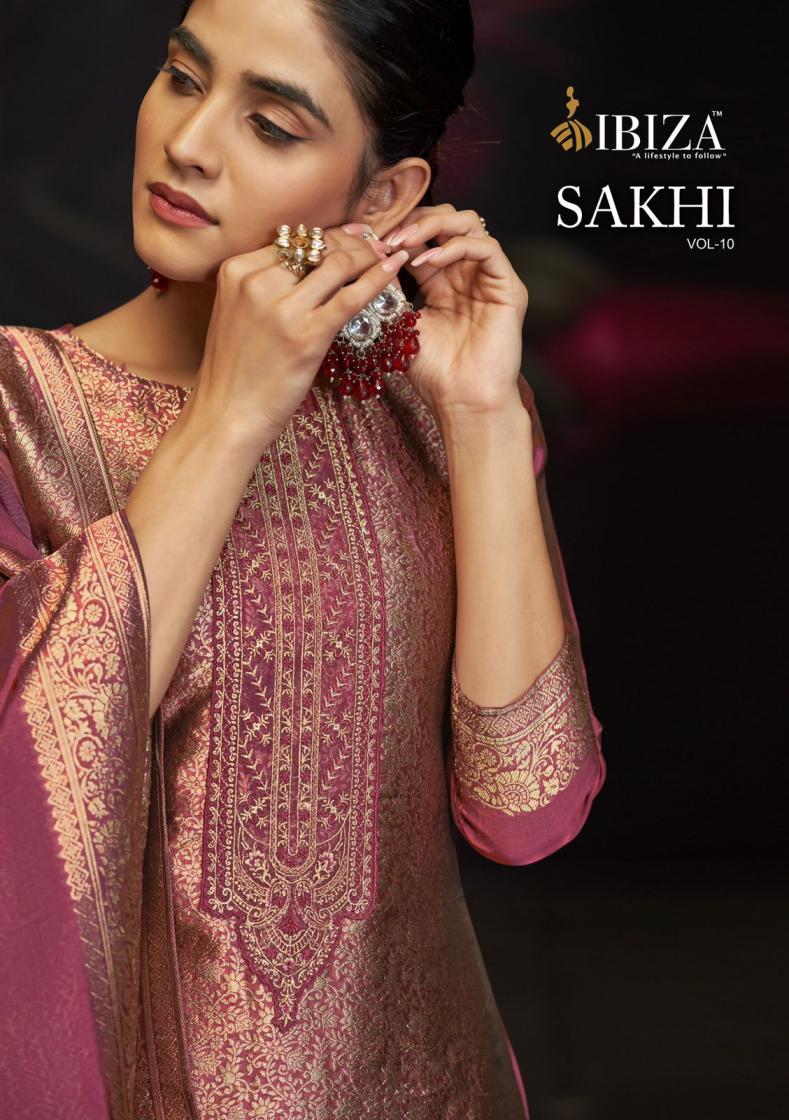 sakhi vol 10 by ibiza unstitch 3pcs salwar suit 