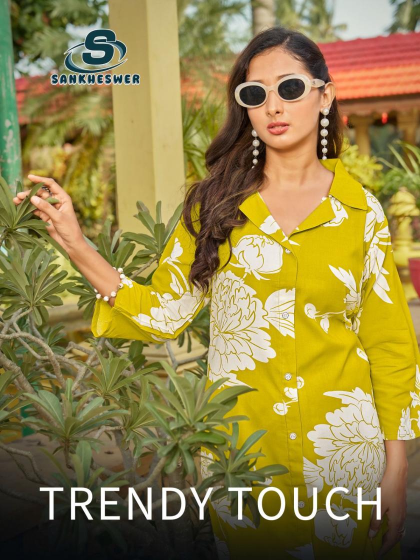 sankhewer trendy touch rayon readymade gorgeous look co-ord sets 