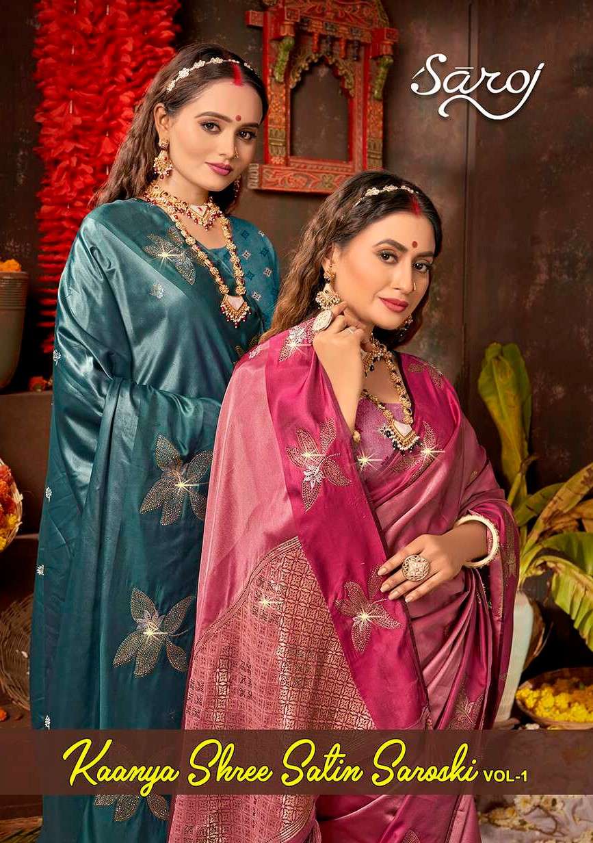 Saroj Kaanya shree satin saroski vol.1 satin silk saree