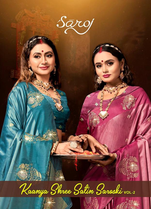 Saroj Kaanya shree satin saroski vol.2 satin silk saree