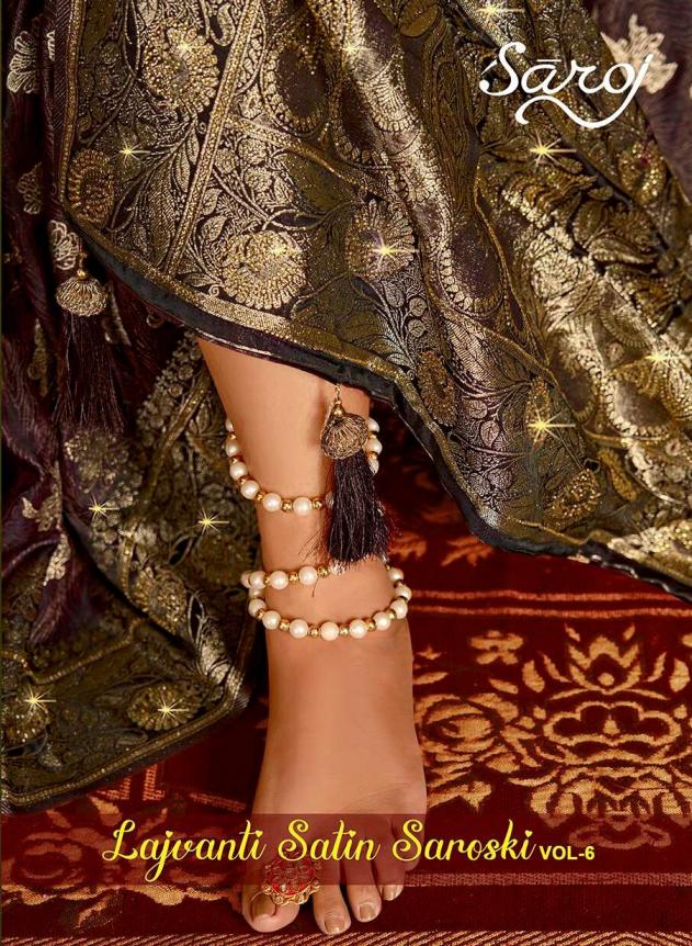 Saroj Lajvanti satin saroski vol.6 satin silk saree
