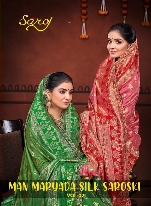 Saroj Man maryada silk saroski vol.2 50*600 silk saree