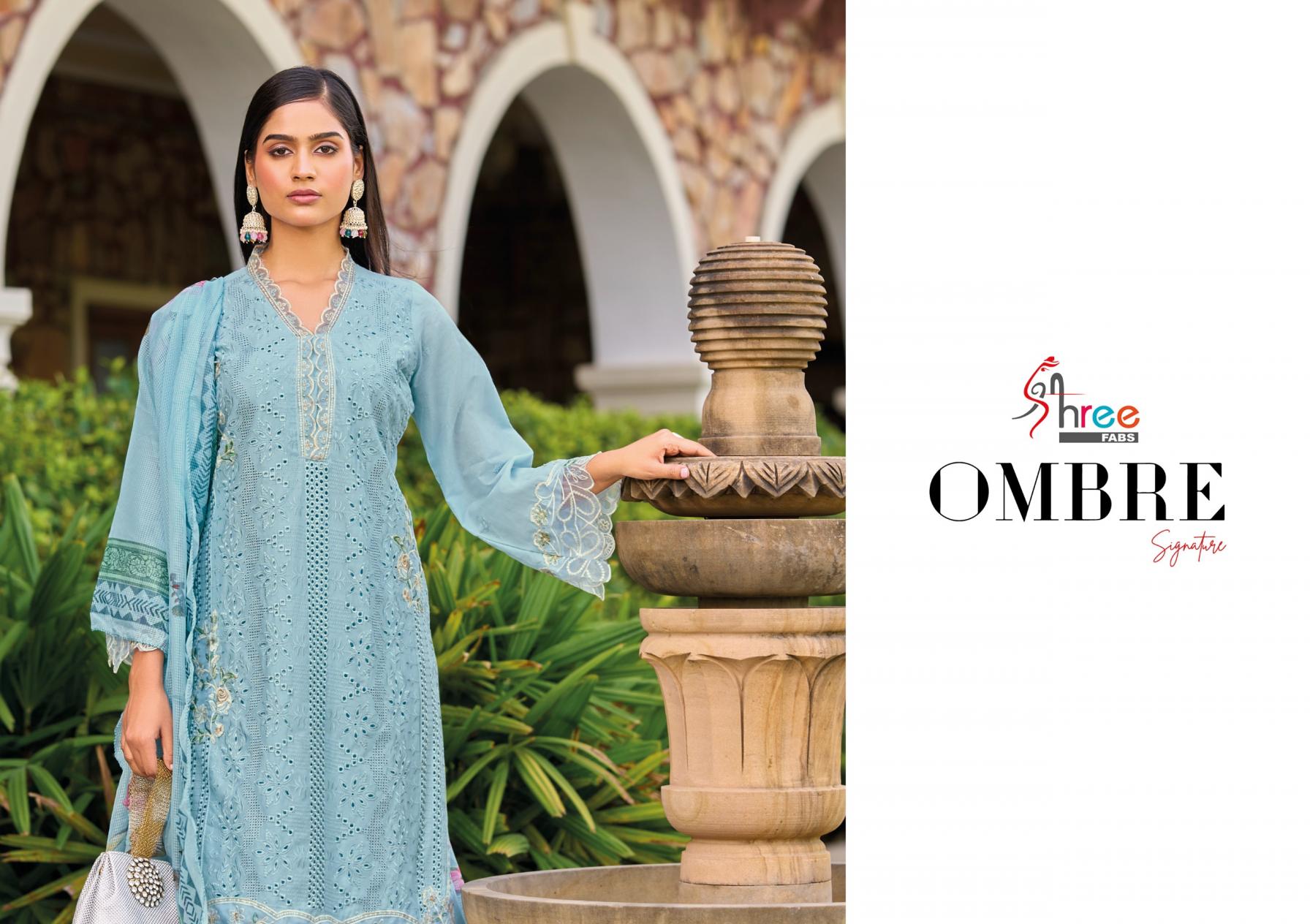 shree fabs launches ombre signature pure cotton top bottom and dupatta