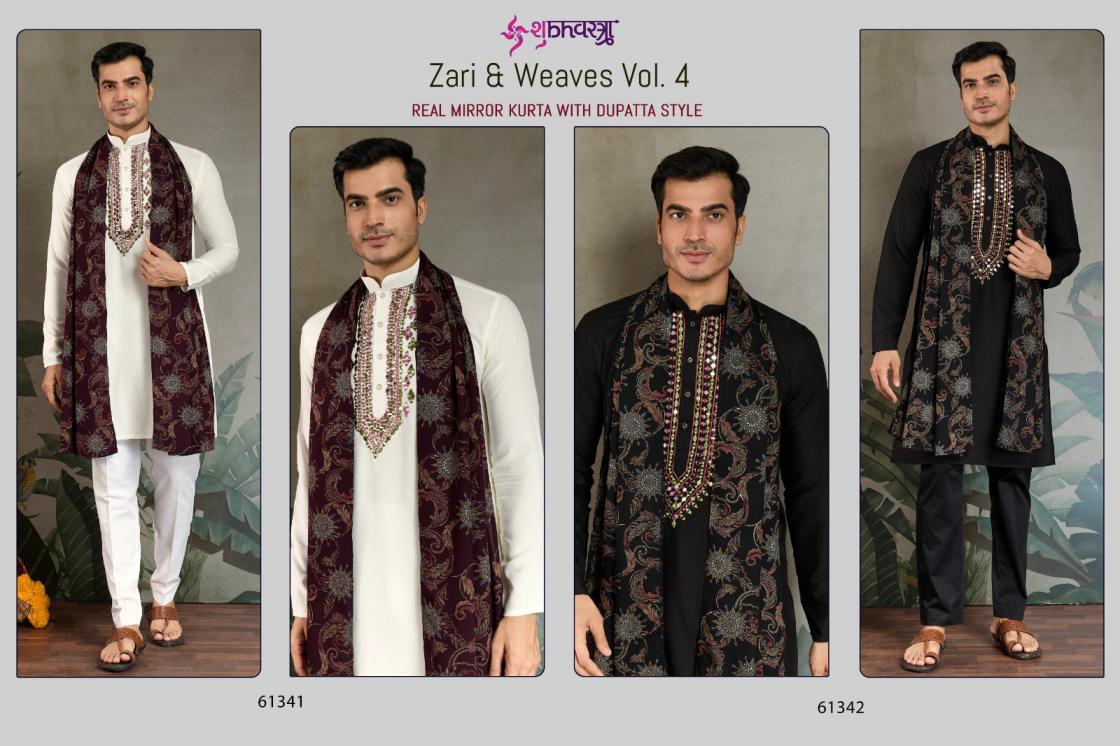 shubhvastra launch zari weaves vol 4 readymade fashionable mens kurta 