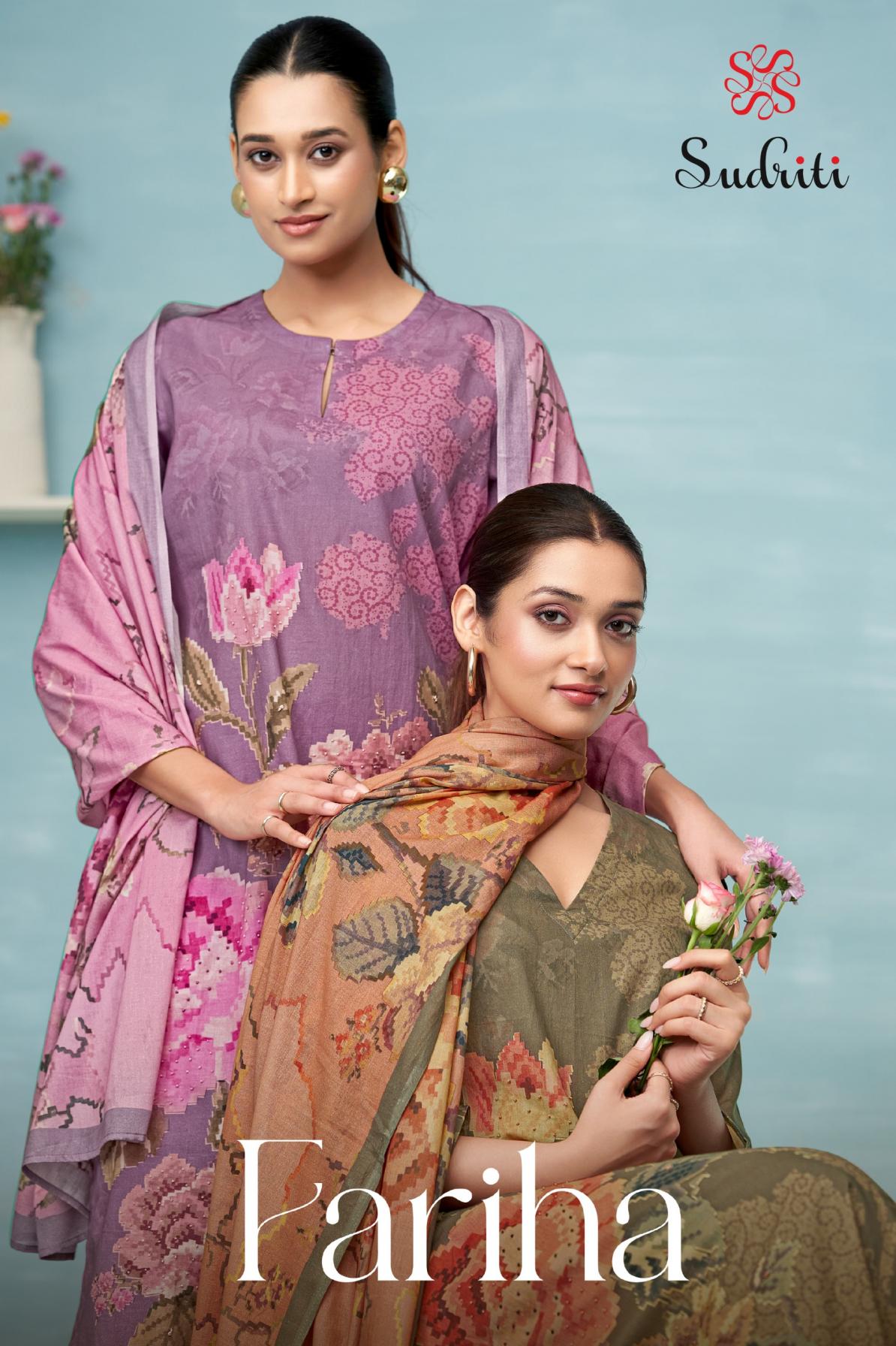 sudriti fariha cotton lawn amazing dress materials 