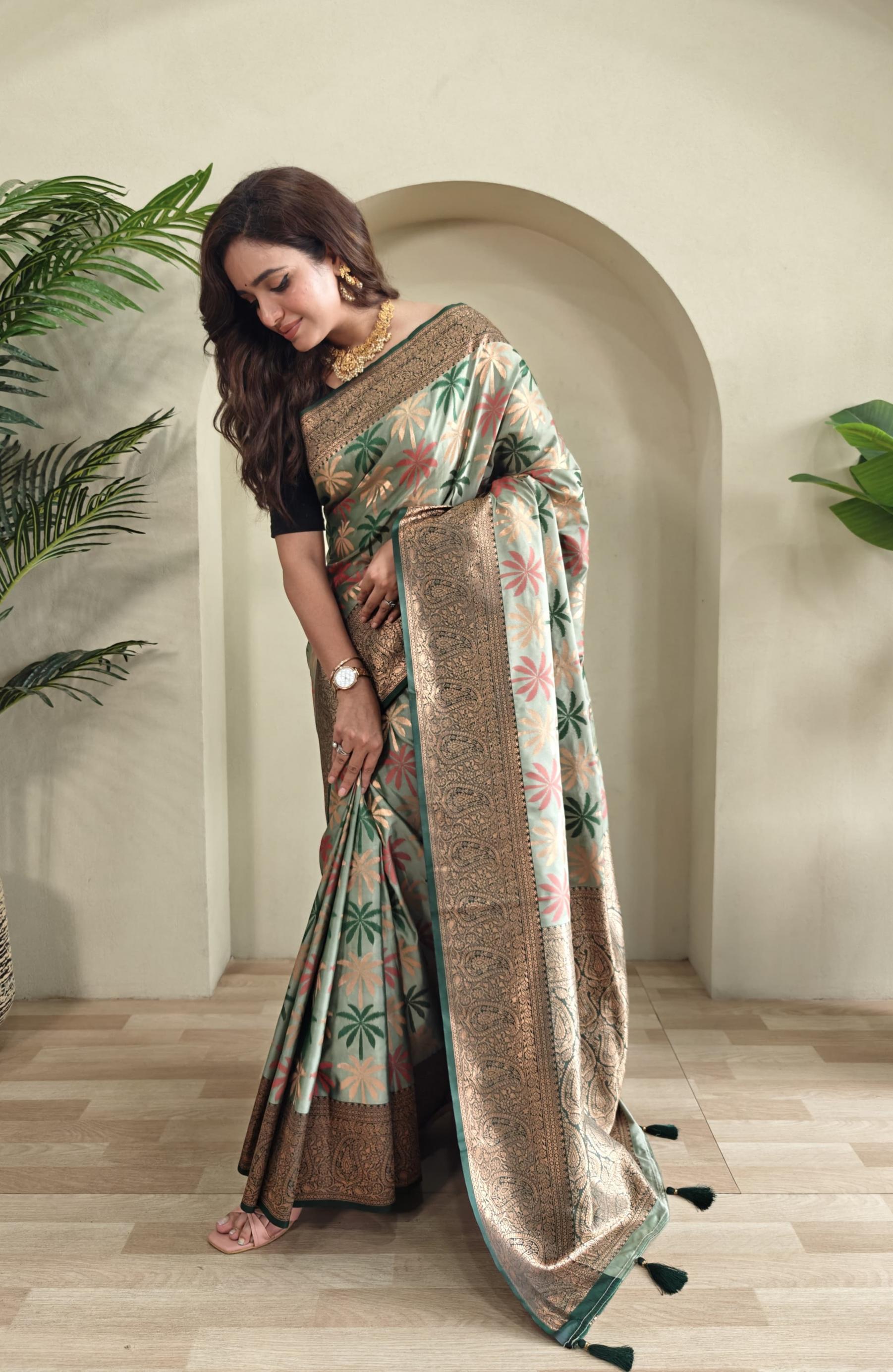sushmita kanchi silk beautiful traditional saree for womens 