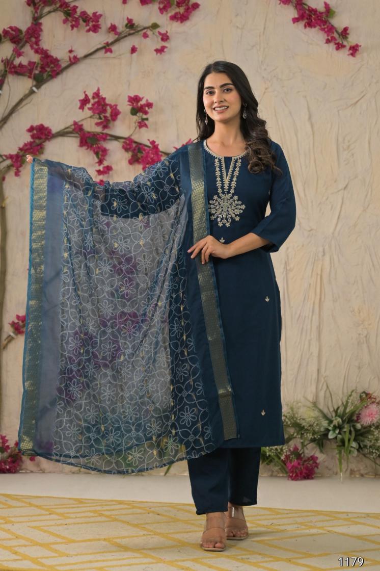 tanisha vol 24 rayon embroidered work fully stitch stylish suit for womens 