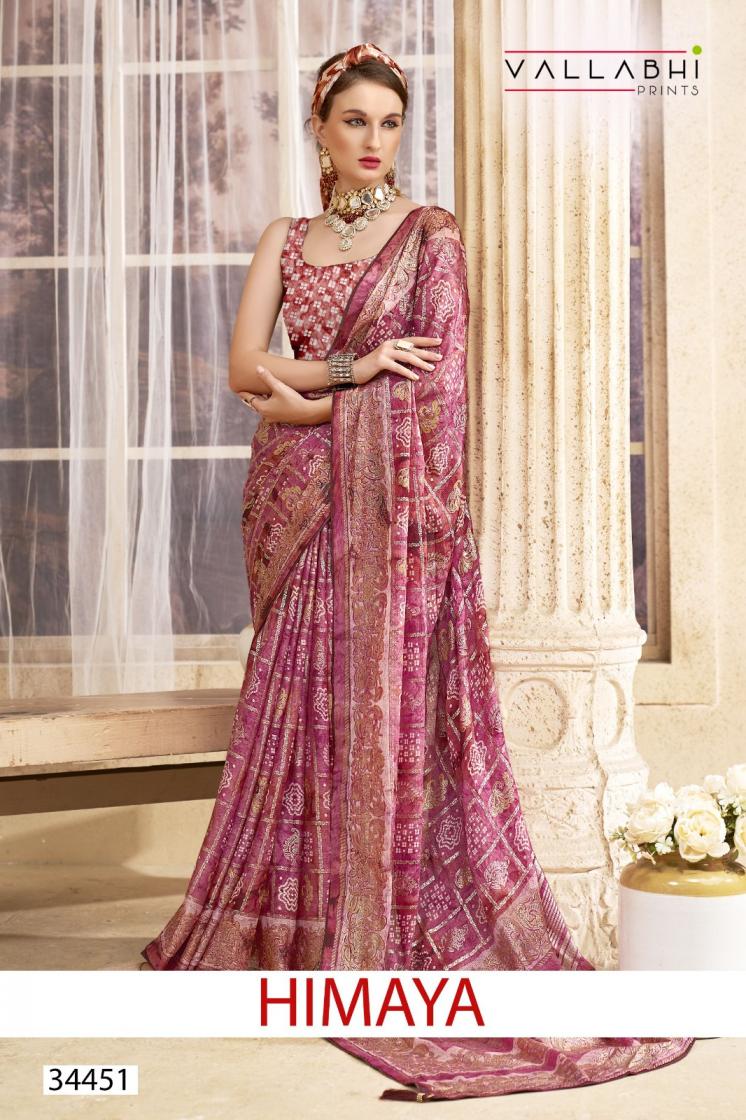 vallabhi lite himaya chiffon hit design saree supplier  