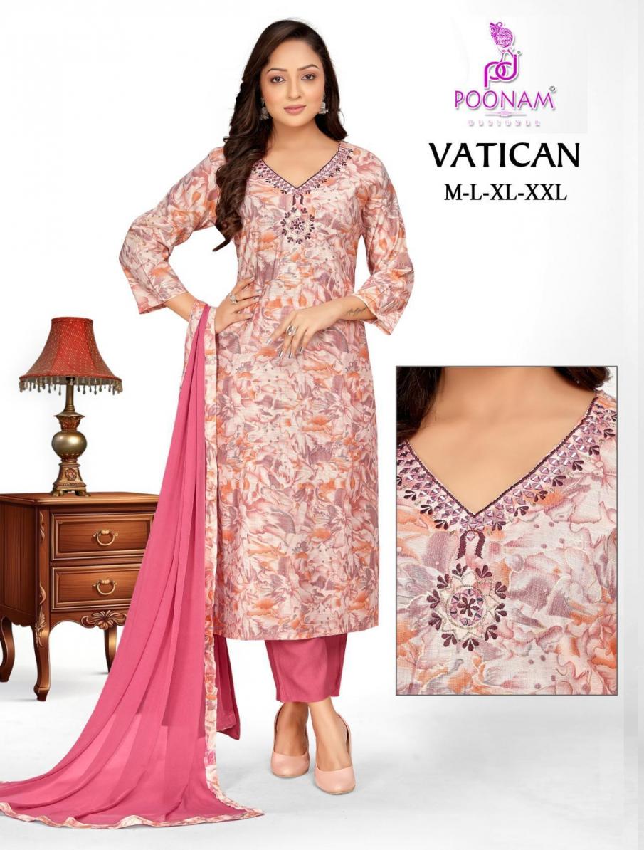 vatican by poonam designer fully stitch vatican print suit for womens 