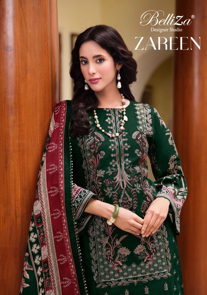 zareen by belliza designer cotton fully stitch plus size pakistani suits 