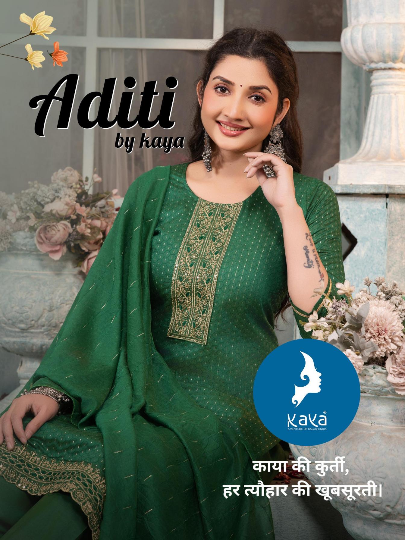 aditi by kaya 3pcs readymade elegant dress 