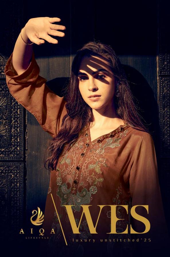 aiqa lifestyle wes muslin silk hit design unstitch salwar kameez 