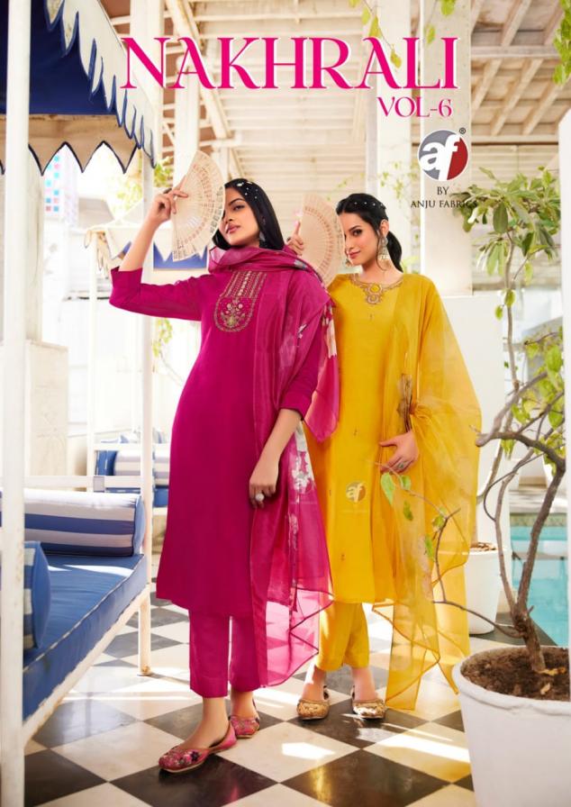 anju fab nakhrali vol 6 modal silk readymade exclusive big size 3pcs dress