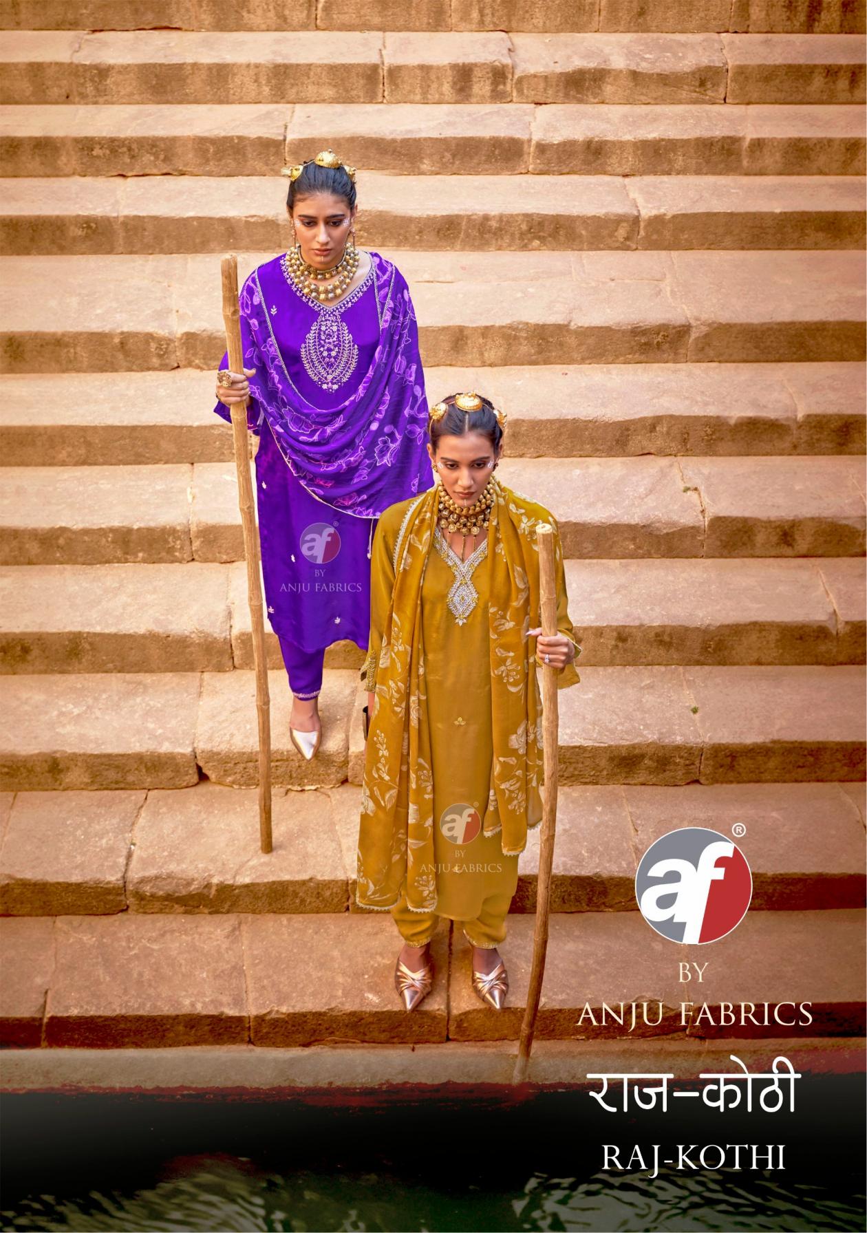 anju fab raj kothi natural crepe full stitch fashionable suit for womens 