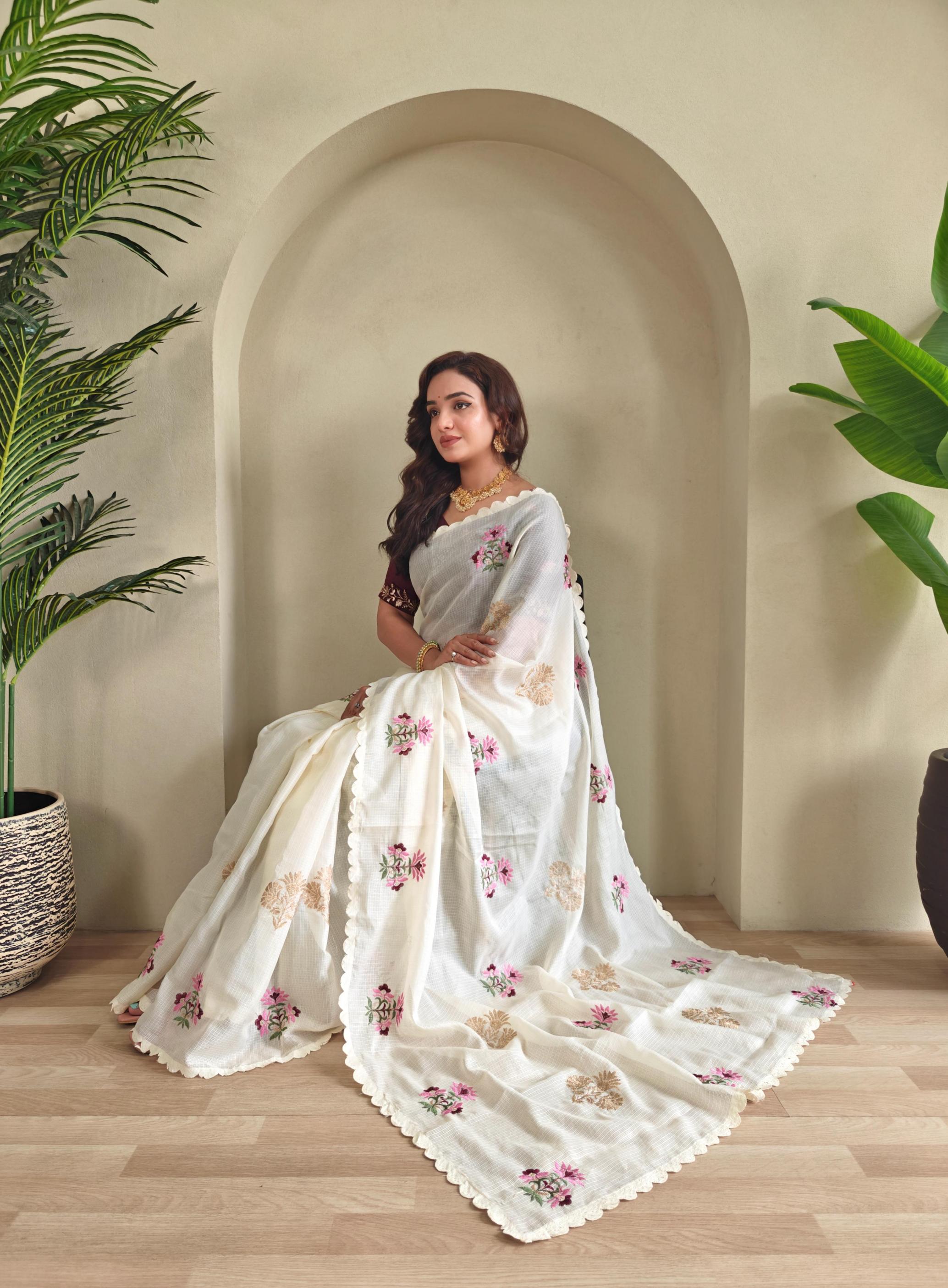 asha premium kota doriya casual weaving chex saree for womens  