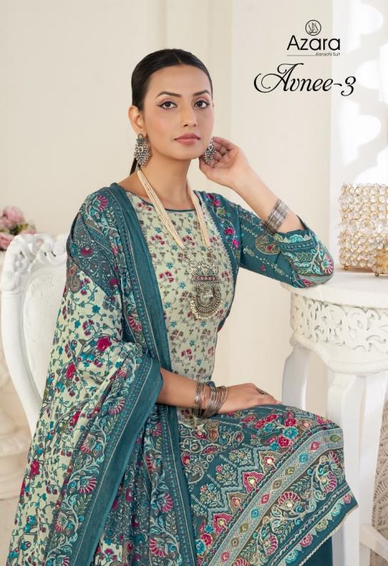 azara radhika fashion presents avnee vol 3 fashionable cotton unstitch suit 