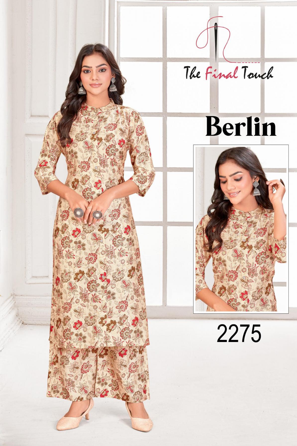 berlin by the final touch r r fashion readymade stylish combo kurti with pant