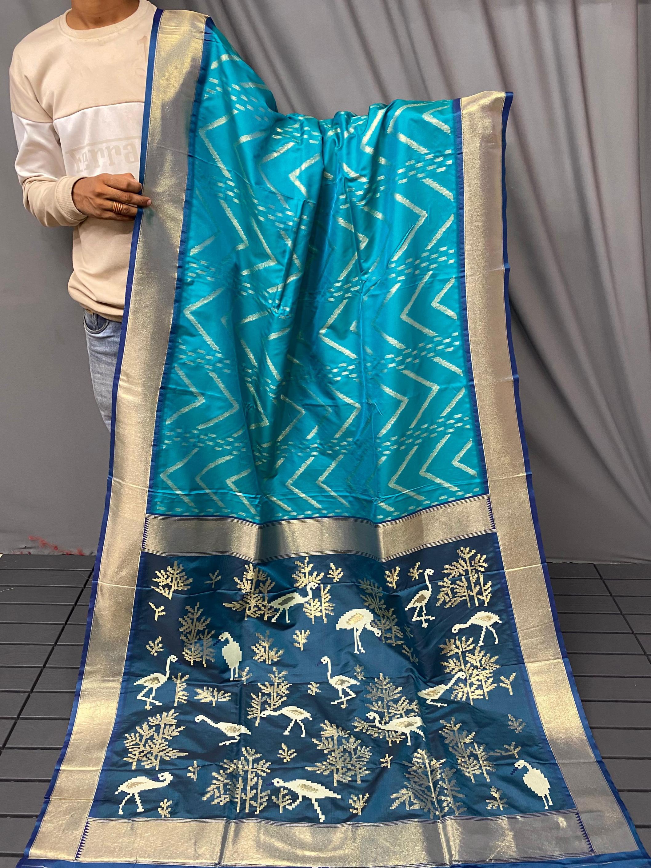 bhanumati silk zig zag viscose zari best saree online