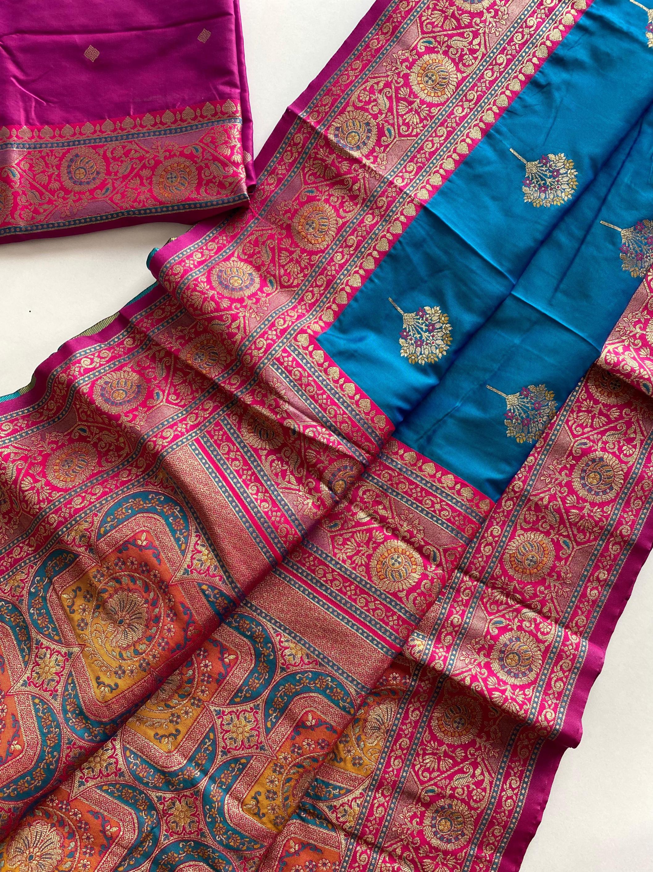 bhanupriya banarasi weaving hit design saree for womens 