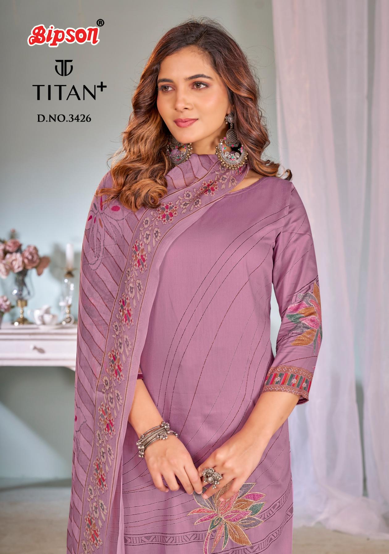 bipson prints titan 3426 jam satin casual suit for women