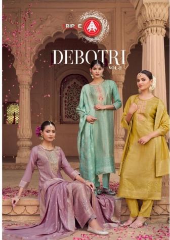 debotri vol 2 by triple a viscose muslin suit collection