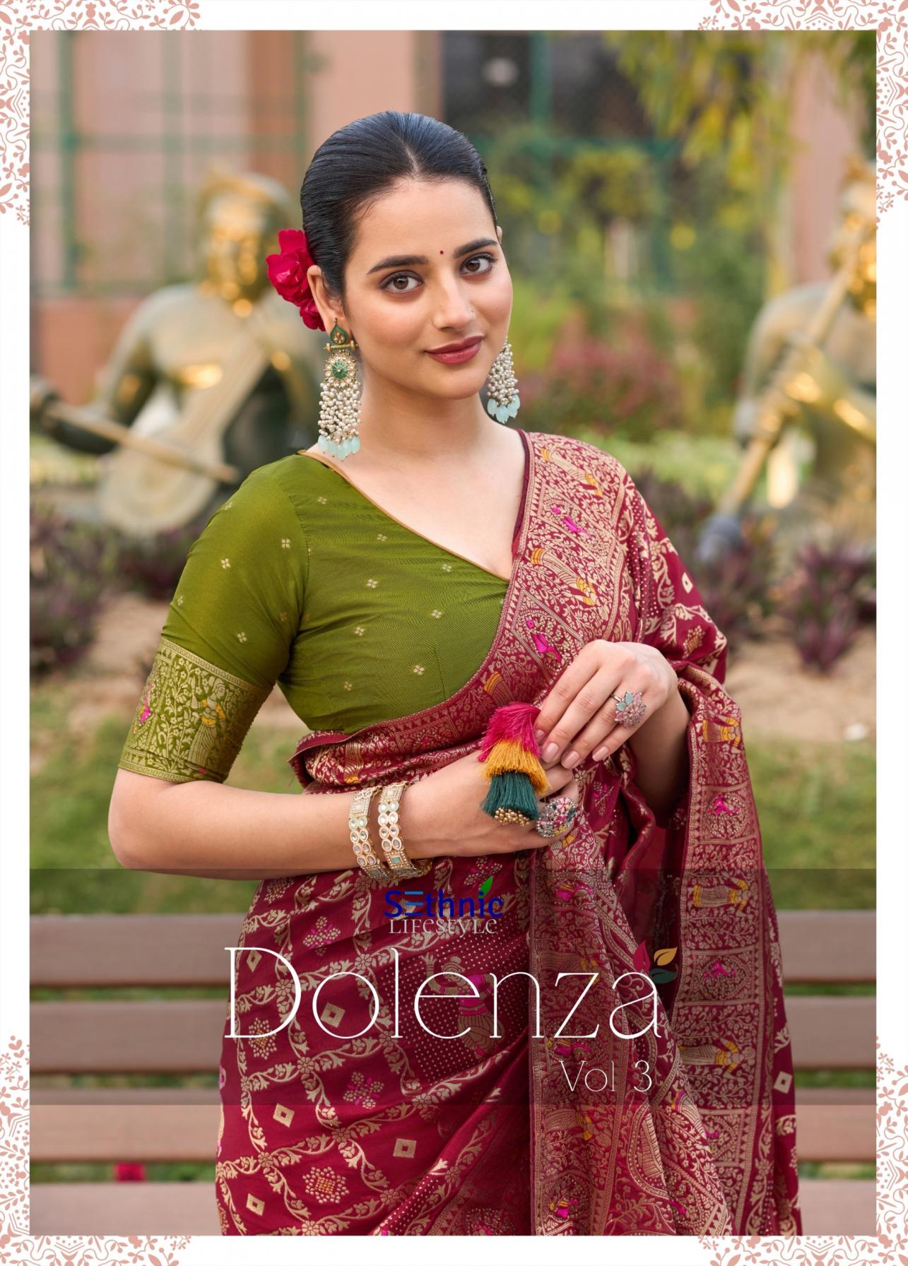 dolenza vol 3 by sethnic lifestyle dola silk wedding sarees online