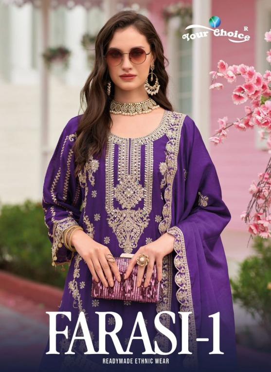 farasi vol 1 by your choice chinon exclusive fully stitch rakhi special 3pcs suits 