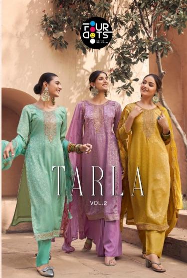 fourdots tarla vol 2 viscose jacquard silk traditional unstitch suit 