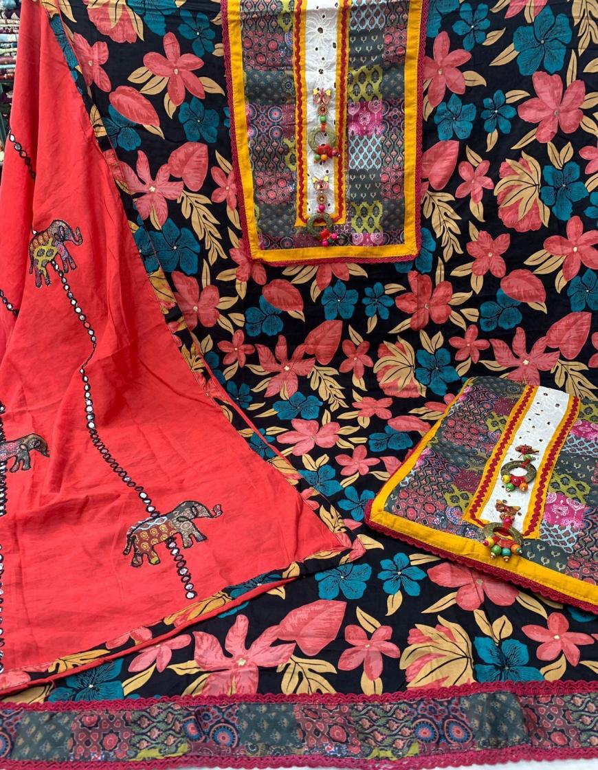 house party cotton casual unstitch fancy suit for womens 