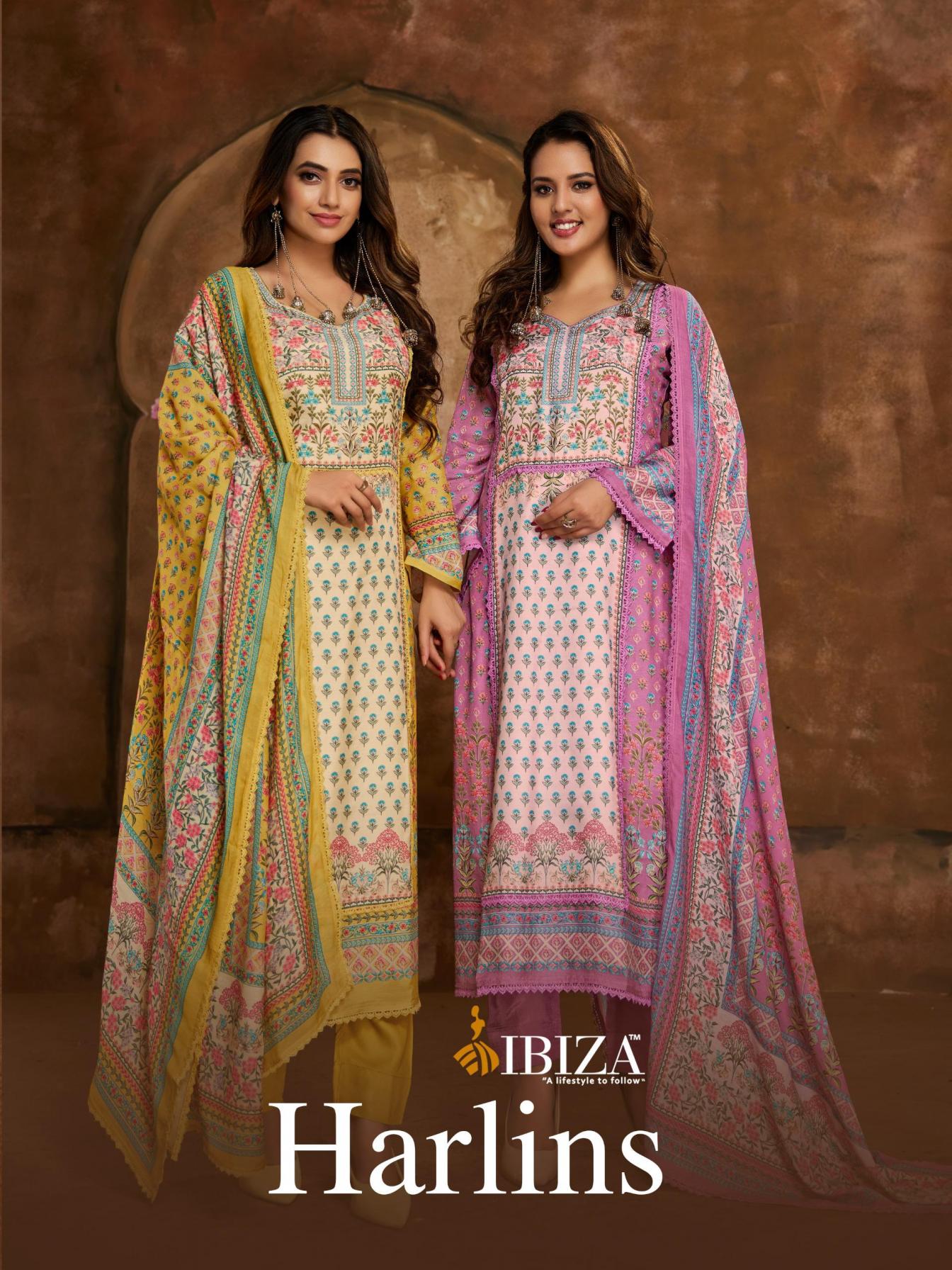 ibiza harlins bemberg muslin regular wear dress materials 