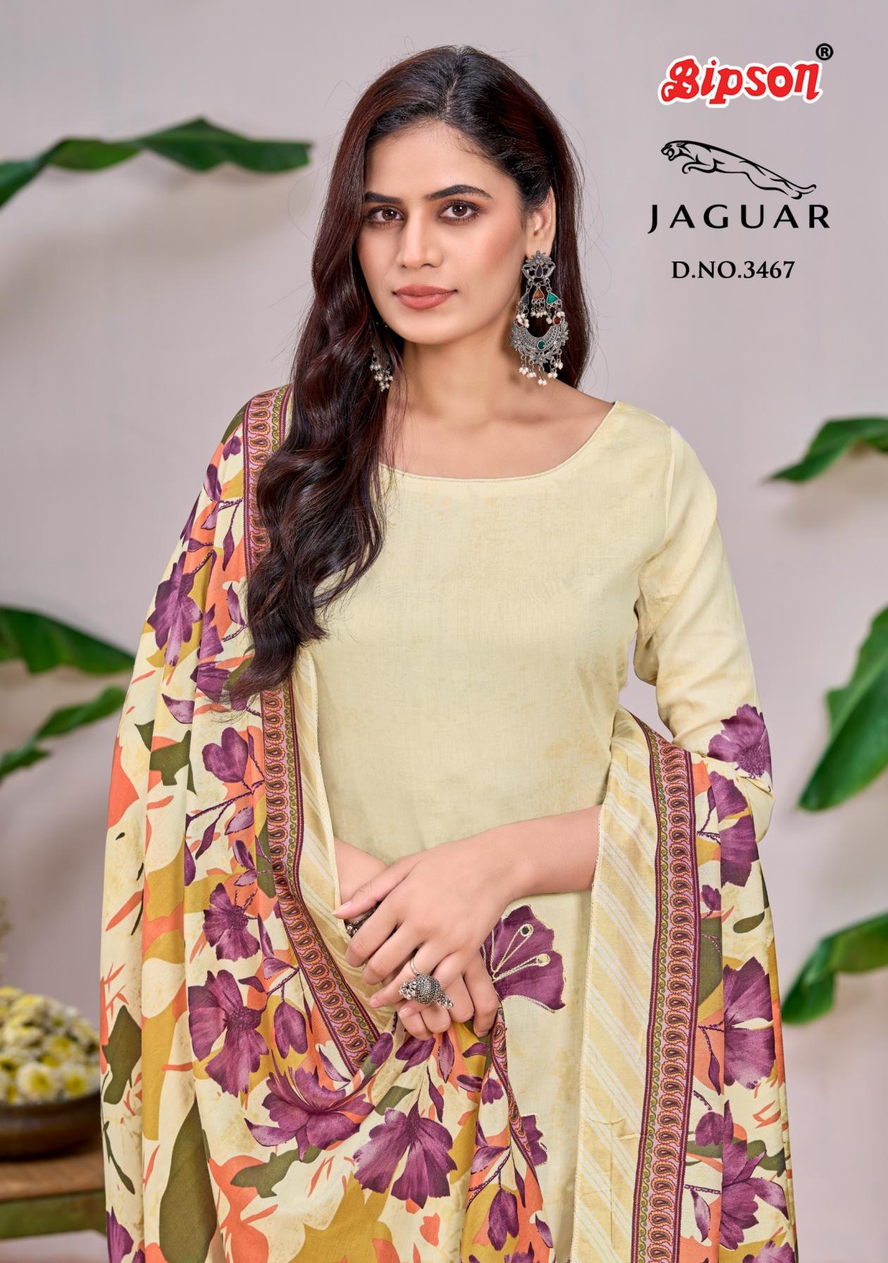 jaguar 3467 by bipson print pvt plt 3pcs printed floral unstitch dress