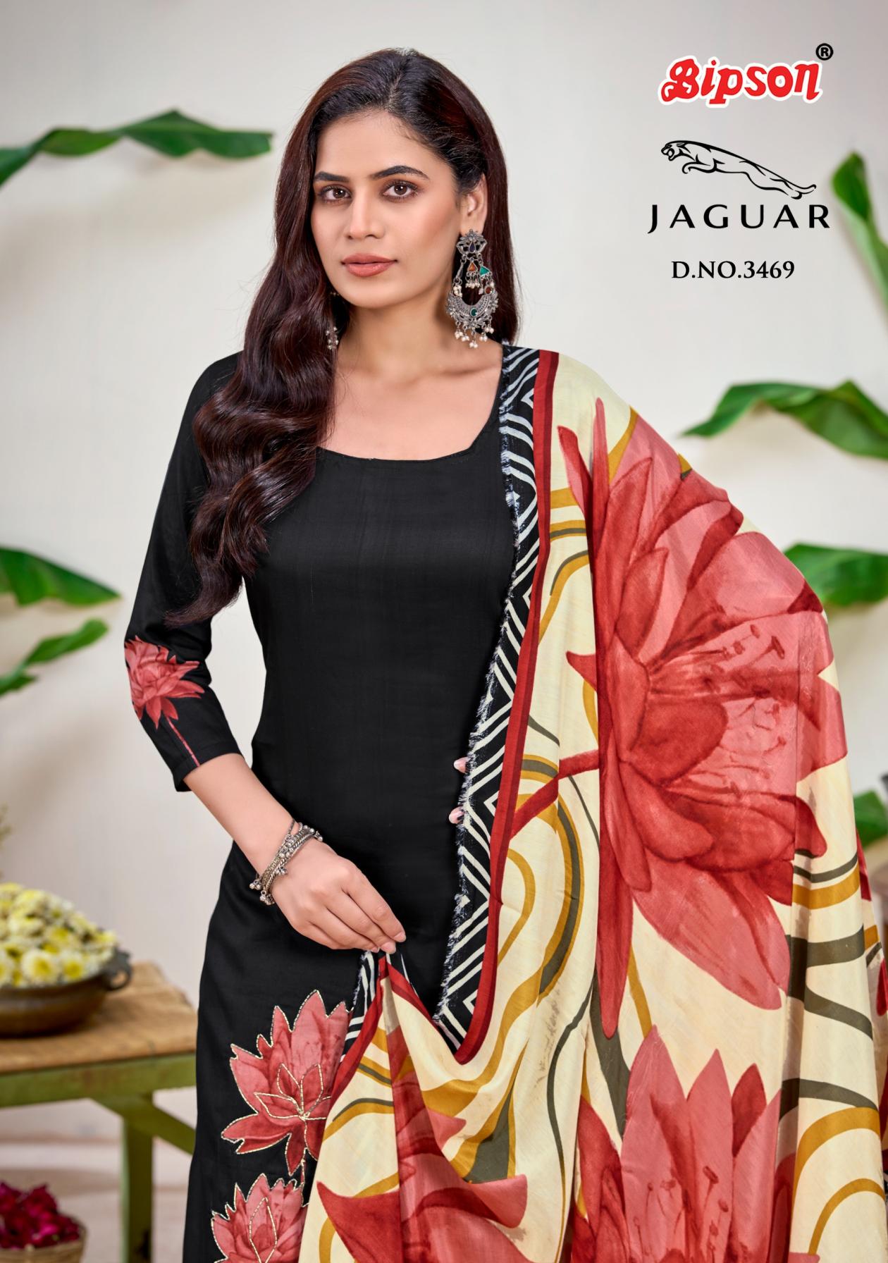 jaguar 3469 by bipson print pvt plt 3pcs printed floral unstitch dress
