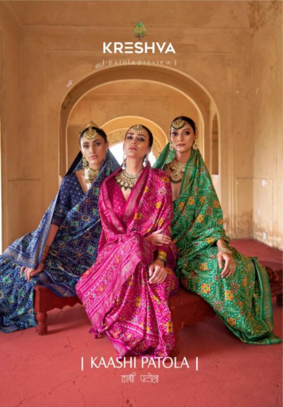 kaashi patola by kreshva silk traditional design saree for womens 