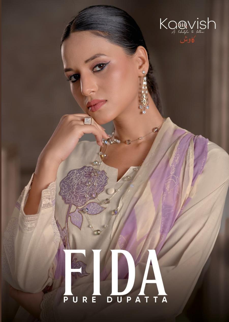 kaavish presents fida lawn cotton 3pcs unstitch salwar suit