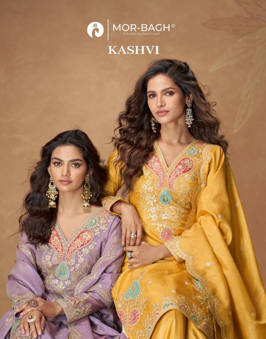kashvi by aashirwad creation readymade simar silk party wear plazzo suits  
