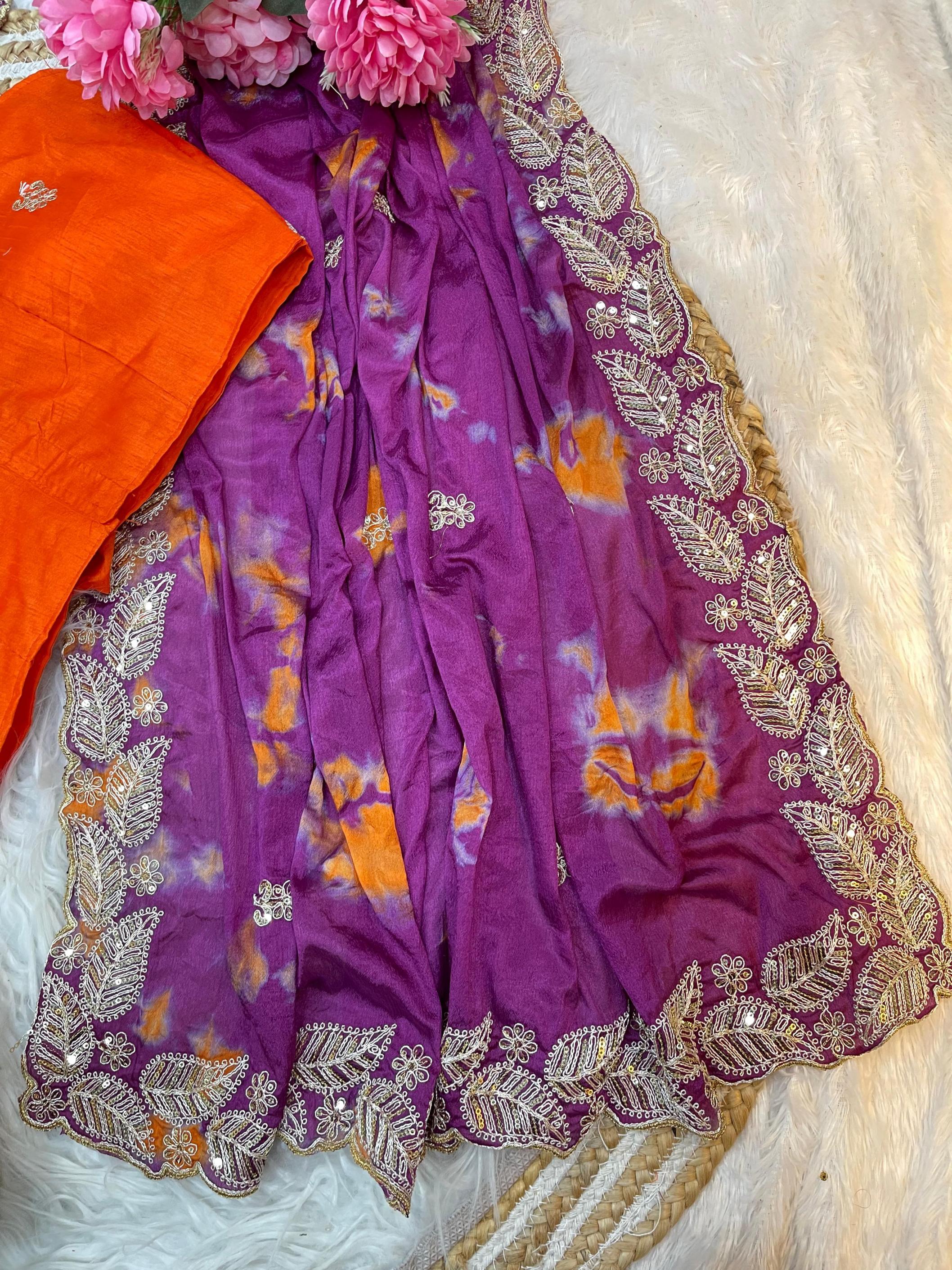 kc 159 chinon elegant style fancy sarees online