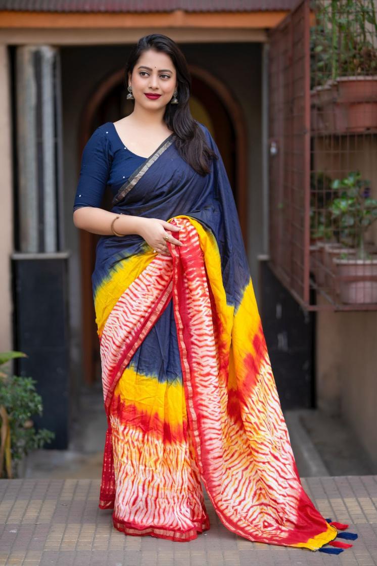 kc 418 chanderi cotton stylish look saree supplier 