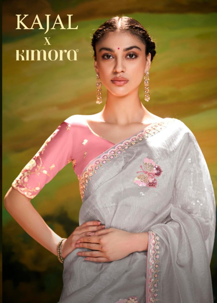 kimora kajal 5392 organza exclusive saree for womens 