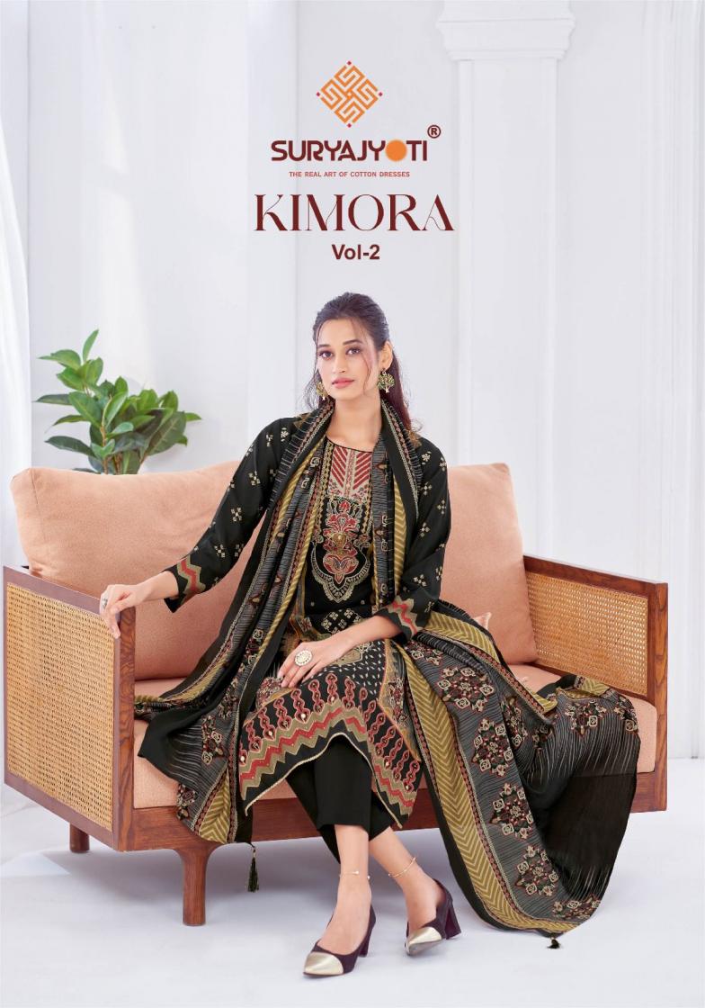 kimora vol 2 by suryajyoti modal discharge print unstitch suit for womens 