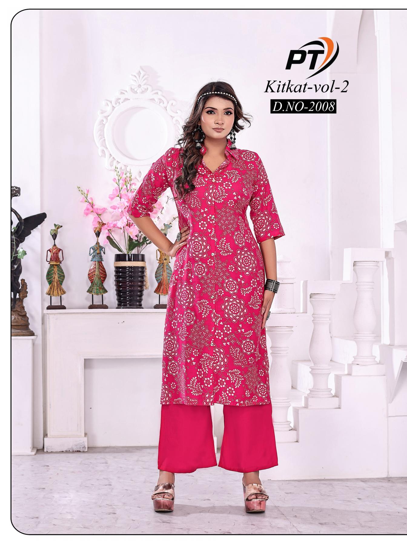 kitkat vol 2 by padmavati Vatican full stich combo kurti with pant for girls 