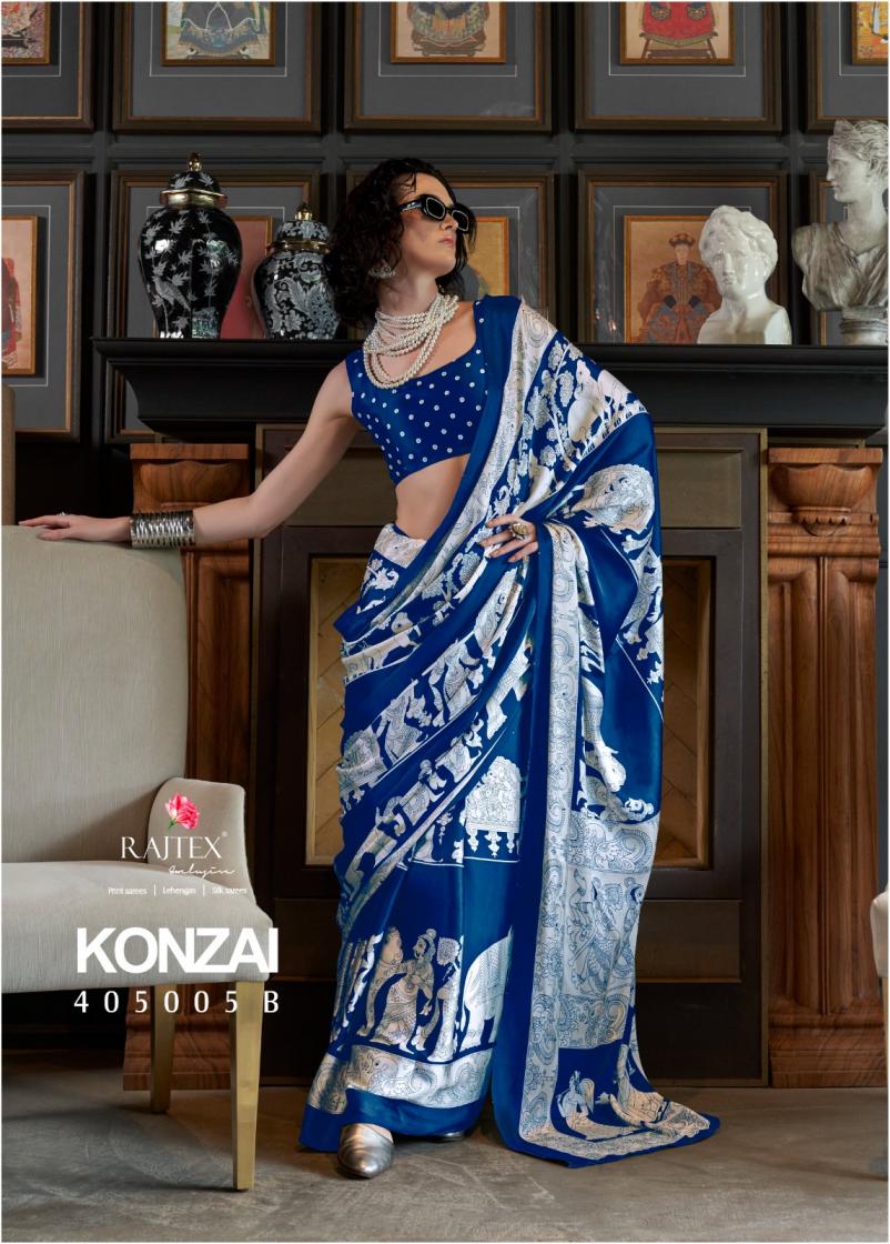 konzai 405005 by rajtex satin crape pretty look saree exports   