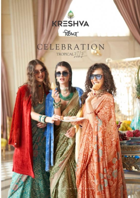 kreshva celebration 4078-4083 georgette traditional sarees perfect for festivals