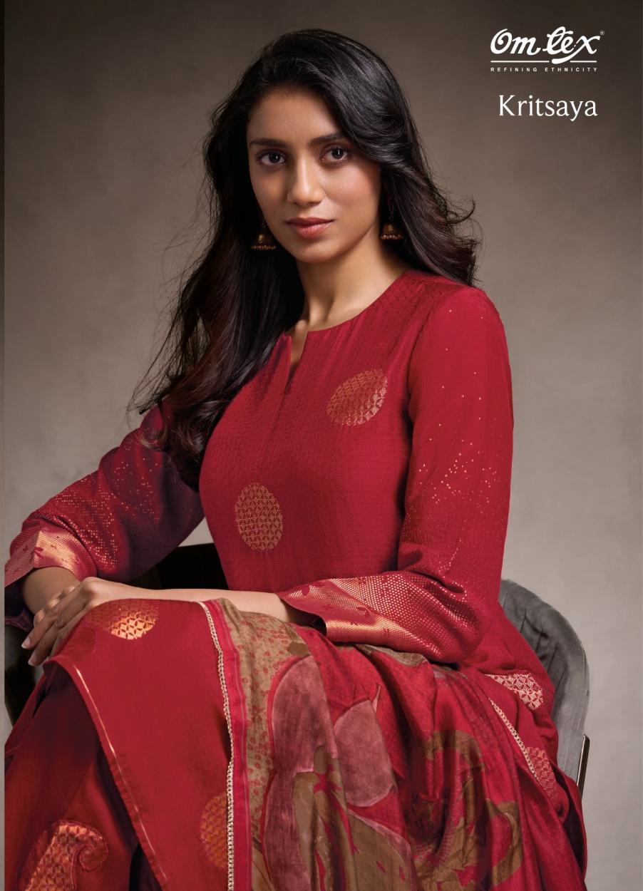 kritsaya by omtex muslin jacquard fancy dress materials 