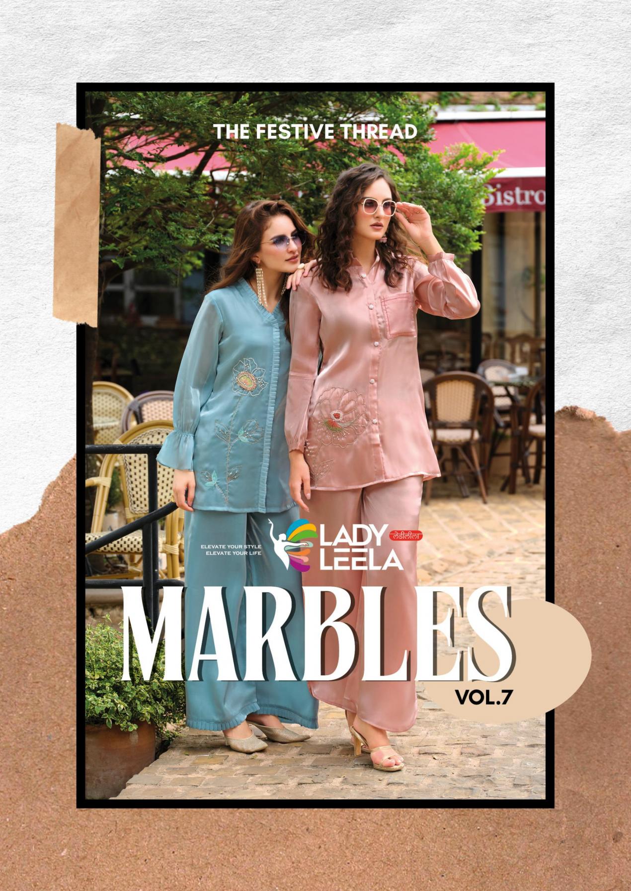 lady leela marbles vol 7 readymade stylish viscose silk co-ord sets 