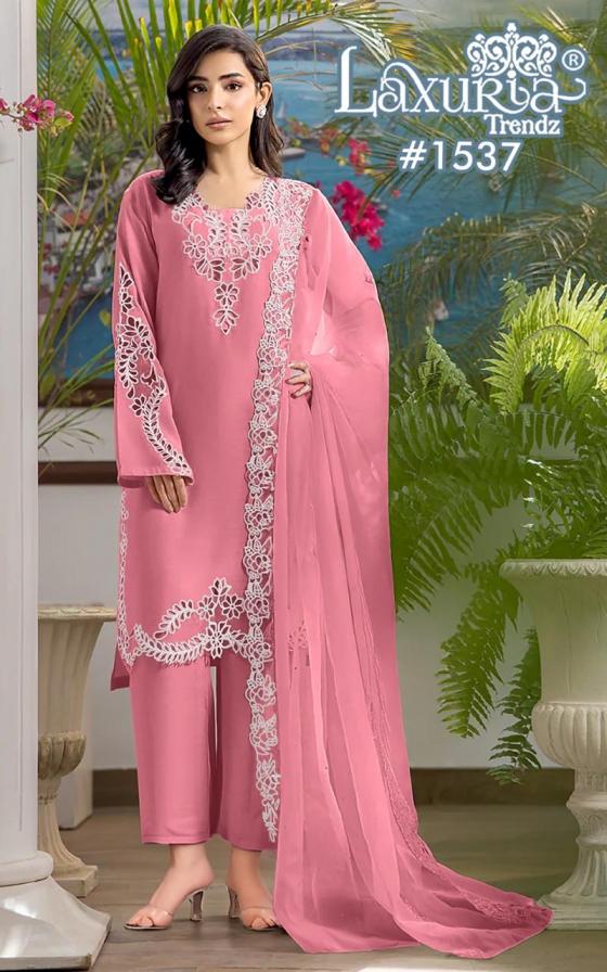 laxuria trendz 1537 jam satin fully stitch modern pakistani 3pcs dress 