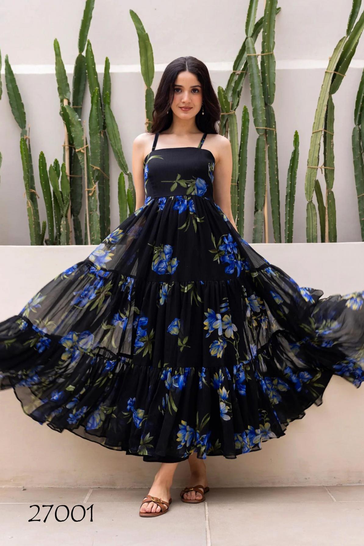 lucaya vol 27 faux georgette readymade plus size unique gowns online 