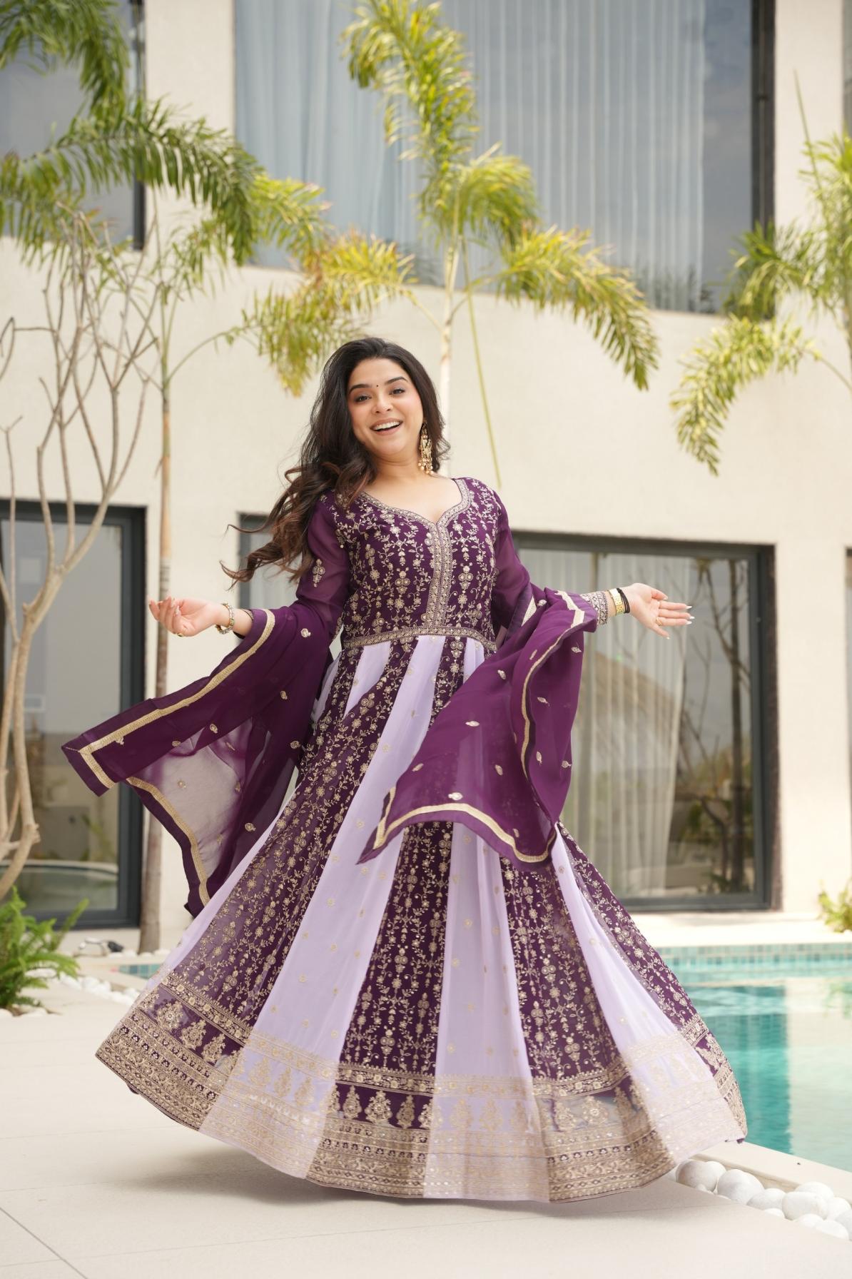 lw 9250 full stitch new design anarkali dress with dupatta 