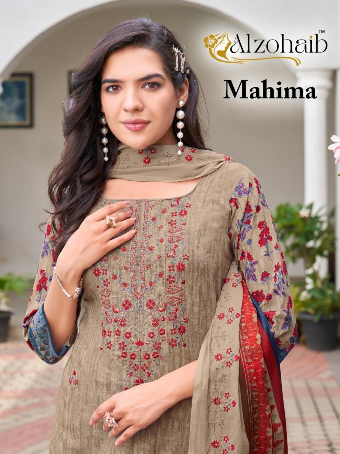 mahima by alzohaib cotton pakistani print suit for womens 